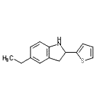 CAS 登录号：594817-07-9， 5-乙基-2-(2-噻吩基)吲哚啉