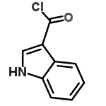 structure of CAS# 59496-25-2, 1H-Indole-3-Carbonyl Chloride;1H-INDOLE-3-CARBONYLCHLORIDE