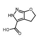 结构式 CAS# 595610-49-4, 4,5-二氢-2H-呋喃并[2,3-c]吡唑-3-羧酸