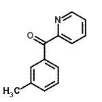 结构式 CAS# 59576-24-8, (3-甲基苯基)(2-吡啶基)甲酮