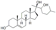 structure of CAS# 596-94-1, 20,22-Dihydroxycholesterol;(2R,3R)-2-[(3S,8S,9S,10R,13S,14S,17S)-3-Hydroxy-10,13-Dimethyl-2,3,4,7,8,9,11,12,14,15,16,17-Dodecahydro-1H-Cyclopenta[A]Phenanthren-17-Yl]-6-Methyl-Heptane-2,3-Diol;Cholest-5-Ene-3,20,22-Triol, (3Beta,22R)-;(20R,22R)-20,22-Dihydroxycholesterol