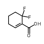 CAS 登录号：596834-72-9， 6,6-二氟-1-环己烯-1-羧酸