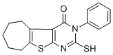 CAS#: 59898-71-4， 2-Mercapto-3-Phenyl-3,5,6,7,8,9-Hexahydro-10-Thia-1,3-Diaza-Benzo[a]Azulen-4-One