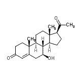 CAS 登录号：600-81-7， (7beta)-7-羟基孕甾-4-烯-3,20-二酮