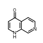 structure of CAS# 60122-51-2, 1,7-Naphthyridin-4(1H)-One;[1,7]Naphthyridin-4-ol;[1,7]Naphthyridin-4-ol #;1H-[1,7]Naphthyridin-4-one