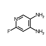 structure of CAS# 60186-24-5, 6-Fluoro-3,4-Pyridinediamine;3,4-diamino-6-fluoropyridine;3,4-Pyridinediamine,6-fluoro-;6-FLUORO-3,4-PYRIDINEDIAMINE
