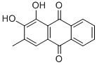 structure of CAS# 602-63-1, 1,2-Dihydroxy-3-Methylanthraquinone;1,2-Dihydroxy-3-Methyl-Anthracene-9,10-Dione;1,2-Dihydroxy-3-Methyl-9,10-Anthraquinone;9,10-Anthracenedione, 1,2-Dihydroxy-3-Methyl-
