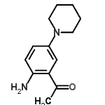 structure of CAS# 60283-14-9, 1-[2-Amino-5-(1-Piperidinyl)Phenyl]Ethanone;1-(2-amino-5-(piperidin-1-yl)phenyl)ethanone;1-(2-Amino-5-piperidin-1-ylphenyl)-1-ethanone;1-(2-Amino-5-piperidinophenyl)-1-ethanone