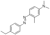 structure of CAS# 6030-03-1, 2-Methyl-4-Ethyl-4-Dimethylaminoazobenzene;4-(4-Ethylphenyl)Azo-N,N,3-Trimethyl-Aniline;4-(4-Ethylphenyl)Azo-N,N,3-Trimethylaniline;[4-(4-Ethylphenyl)Azo-3-Methyl-Phenyl]-Dimethyl-Amine