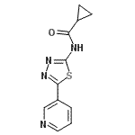 CAS 登录号：603073-23-0， N-[5-(3-吡啶基)-1,3,4-噻二唑-2-基]环丙烷甲酰胺