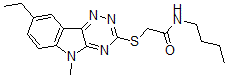 CAS#: 603946-79-8， N-Butyl-2-[(8-Ethyl-5-Methyl-5H-1,2,4-Triazino[5,6-b]Indol-3-Yl)Thio]-Acetamide