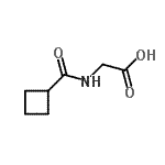 结构式 CAS# 604790-72-9, N-(环丁基羰基)甘氨酸