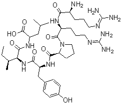 结构式 CAS# 60482-95-3, L-精氨酰-L-精氨酰-L-脯氨酰-L-酪氨酰-L-异亮氨酰-L-亮氨酸