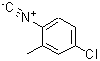 structure of CAS# 60515-59-5, 4-Chloro-1-Isocyano-2-Methylbenzene;2-Methyl-4-chlorphenylisocyanide;4-chloro-1-isocyano-2-methylbenzene;4-chloro-2-methylphenyl isocyanide