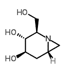 CAS 登录号：605675-65-8， (2R,3R,4R,6S)-2-(羟基甲基)-1-氮杂双环[4.1.0]庚烷-3,4-二醇