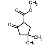 结构式 CAS# 60585-44-6, 甲基4,4-二甲基-2-氧代环戊烷羧酸酯