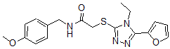 CAS#: 606111-60-8， 2-[[4-Ethyl-5-(Furan-2-Yl)-4H-1,2,4-Triazol-3-Yl]Thio]-N-[(4-Methoxyphenyl)Methyl]-Acetamide