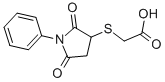 结构式 CAS# 60788-02-5, (2,5-二氧代-1-苯基-吡咯烷-3-基巯基)-乙酸