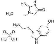 CAS 登录号：61-47-2， 血清素肌酸酐硫酸盐单水合物