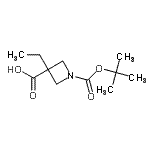 structure of CAS# 610791-06-5, 3-Ethyl-1-{[(2-methyl-2-propanyl)oxy]carbonyl}-3-azetidinecarboxylic acid;1-(tert-butoxycarbonyl)-3-ethylazetidine-3-carboxylic acid;1-Boc-3-ethyl-3-azetidinecarboxylic acid