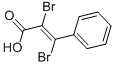 structure of CAS# 611-89-2, alpha,beta-Dibromocinnamic Acid;(E)-2,3-Dibromo-3-Phenylprop-2-Enoic Acid;2,3-Dibromo-3-Phenyl-Prop-2-Enoic Acid;(E)-2,3-Dibromo-3-Phenyl-Prop-2-Enoic Acid