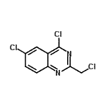structure of CAS# 61164-82-7, 4,6-Dichloro-2-(Chloromethyl)Quinazoline;4,6-dichloro-2-(chloromethyl)quinazoline;MFCD11044650;quinazoline, 4,6-dichloro-2-(chloromethyl)