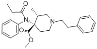 structure of CAS# 61380-40-3, Lofentanil;Methyl (3S,4R)-3-Methyl-1-(2-Phenylethyl)-4-(Phenyl-Propanoyl-Amino)Piperidine-4-Carboxylate;(3S,4R)-3-Methyl-4-(1-Oxopropyl-Phenylamino)-1-(2-Phenylethyl)-4-Piperidinecarboxylic Acid Methyl Ester;(3S,4R)-3-Methyl-1-(2-Phenylethyl)-4-(Phenyl-Propionyl-Amino)Isonipecotic Acid Methyl Ester