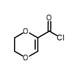 structure of CAS# 61564-99-6, 5,6-Dihydro-1,4-Dioxine-2-Carbonyl Chloride;5,6-dihydro-1,4-dioxine-2-carbonyl chloride