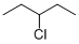 structure of CAS# 616-20-6, 3-Chloropentane;Pentane, 3-Chloro-;1-Ethylpropyl Chloride