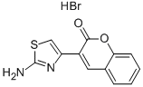 结构式 CAS# 61636-28-0, 3-(2-氨基-1,3-噻唑-4-基)-2H-苯并吡喃-2-酮氢溴酸盐