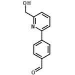 structure of CAS# 618092-18-5, 4-[6-(Hydroxymethyl)-2-pyridinyl]benzaldehyde;2-(4-Formylphenyl)-6-(hydroxymethyl)pyridine;648493_ALDRICH;653055_ALDRICH