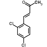 structure of CAS# 61888-78-6, (3E)-4-(2,4-Dichlorophenyl)-3-Buten-2-One;(E)-4-(2,4-Dichlorophenyl)-but-3-en-2-one;(E)-4-(2,4-Dichloro-phenyl)-but-3-en-2-one;2,4-DICHLOROBENZYLIDENEACETONE