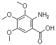 结构式 CAS# 61948-85-4, 2-氨基-3,4,5-三甲氧基-苯甲酸
