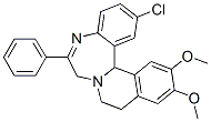 CAS#: 62206-00-2， 7,9,10,14B-Tetrahydro-2-Chloro-12,13-Dimethoxy-6-Phenylisoquino[2,1-d][1,4]Benzodiazepine