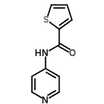 结构式 CAS# 62289-82-1, N-(4-吡啶基)-2-噻吩甲酰胺