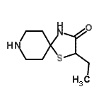 CAS 登录号：623168-38-7， 2-乙基-1-硫杂-4,8-二氮杂螺[4.5]癸烷-3-酮