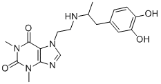 CAS#: 62401-69-8， 7-[2-[[2-(3,4-Dihydroxyphenyl)-1-Methylethyl]Amino]Ethyl]Theophyline