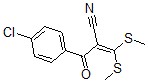 structure of CAS# 62455-56-5, alpha-[Bis(Methylthio)Methylene]-4-Chloro-beta-Oxo-Benzenepropanenitrile;3,3-BIS(METHYLTHIO)-2-(4-CHLOROBENZOYL)ACRYLONITRILE;2-(4-CHLOROBENZOYL)-3,3-DI(METHYLTHIO)ACRYLONITRILE