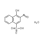 structure of CAS# 624725-88-8, 4-Hydroxy-3-nitroso-1-naphthalenesulfonic acid hydrate (1:1);4-Hydroxy-3-nitroso-1-naphthalenesulfonic Acid Hydrate;4-hydroxy-3-nitrosonaphthalenesulfonic acid, oxamethane