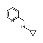 structure of CAS# 626210-44-4, N-(2-Pyridinylmethyl)cyclopropanamine;cyclopropyl(2-pyridylmethyl)amine;Cyclopropyl-pyridin-2-ylmethyl-amine;Cyclopropyl-pyridin-2-yl-methylamine