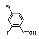 structure of CAS# 627463-17-6, 4-Bromo-2-fluoro-1-vinylbenzene;1-Bromo-4-ethenyl-3-fluorobenzene;1-Bromo-4<wbr>-ethenyl-<wbr>3-fluorob<wbr>enzene; 4<wbr>-Bromo-2-<wbr>fluoro-1-<wbr>vinylbenz<wbr>ene;4-Bromo-2-fluoro-1-vinylbenzene