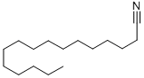 structure of CAS# 629-79-8, Hexadecanenitrile;Palmitonitrile;1-Cyanopentadecane;Nsc2137