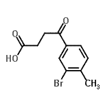 structure of CAS# 62903-07-5, 4-(3-Bromo-4-Methylphenyl)-4-Oxobutanoic Acid;4-(3-Bromo-4-methylphenyl)-4-oxobutyric acid