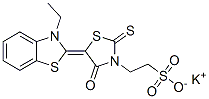 CAS 登录号：63123-22-8， 5-(3-乙基苯并噻唑-2(3H)-亚基)-4-氧代-2-硫酮噻唑烷-3-乙烷磺酸钾