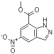 结构式 CAS# 632291-85-1, 5-硝基-1H-吲唑-7-羧酸甲酯