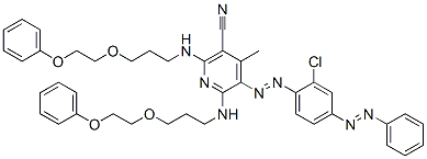 CAS#: 63281-03-8， 5-[[2-Chloro-4-(Phenylazo)Phenyl]Azo]-4-Methyl-2,6-Bis[[3-(2-Phenoxyethoxy)Propyl]Amino]Nicotinonitrile