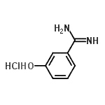 结构式 CAS# 63502-89-6, 3-羟基苯甲脒盐酸盐(1:1)