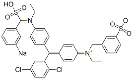 CAS 登录号：6362-40-9， 3-{[{(1Z,4Z)-4-[(2,5-二氯苯基){4-[乙基(3-磺酸苄基)氨基]苯基}亚甲基]-2,5-环己二烯-1-亚基}(乙基)铵基]甲基}苯磺酸钠
