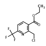 结构式 CAS# 636588-26-6, 乙基2-(氯甲基)-6-(三氟甲基)烟酸酯