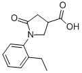 结构式 CAS# 63675-17-2, 1-(2-乙基苯基)-5-氧代吡咯烷-3-羧酸